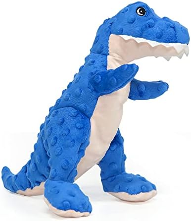 Pet Toys Dinosaur Pet Plaything Blue Stuffed Animals Chew Plaything Plush Squeaky Pet Birthday Party Toys for Little Sizable Huge Pet Dogs