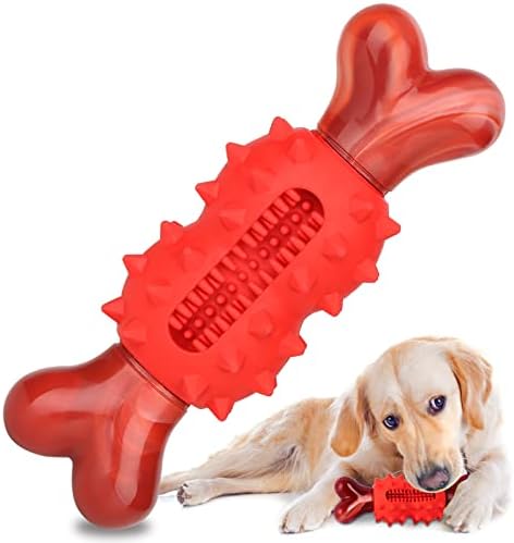 Pet Dog Eat Plaything for Aggressive Chewers, Nylon Material Pet Dog Bone Tissue Plaything for Sizable Channel Lap Dogs, Involved Pet Dog Toys for Puppies Teething, Outdoor Pet Dog Toys along with Meat Aroma