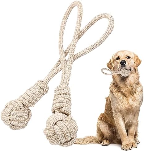 Canine Rope Contest Of Strength Toys for Huge, Tool and also Lap Dogs. 2 Load All-natural Cotton Toys for Teething.Flosses Pearly Whites, Superior Light Tan Gathering, Gum Tissue Excitement for Teething Puppies.