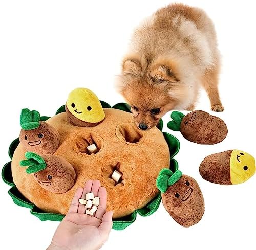 Pet Carrot Plaything, Snuffle Floor Covering for Canine Plush Challenge Toys Interactive Pup Toys along with 6 Carrots, Pet Decoration Bit Toys for Little Channel Pets