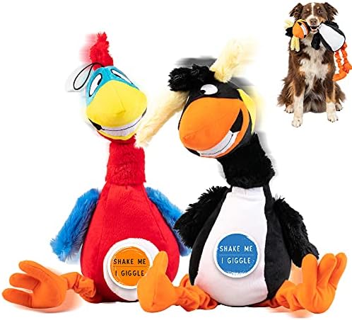 Animal Create Source Laughter Puffin & Parrot Multi Stuff Active Pet Dog Toys Along With Noise for Sizable Kind as well as Lap Dogs Smooth Eat Luxurious Pet Dog Plaything, Reddish Afro-american