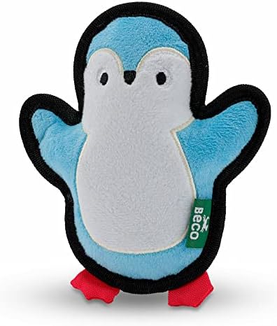 Beco Lovable Soft Penguin Squeaker Pet Dog Plaything, Helped Make along with 65% Recycled Products, Snuggle, Chew, Pitch & Fetch