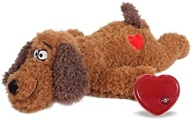ALL OF FOR PAWS Canine Stuffed Animals along with Heart Beat, Lap Dog Toys for Canine Stress And Anxiety Alleviation, Pup Behavioral Instruction Assistance Plaything Canine Things (48cm Brownish Canine)